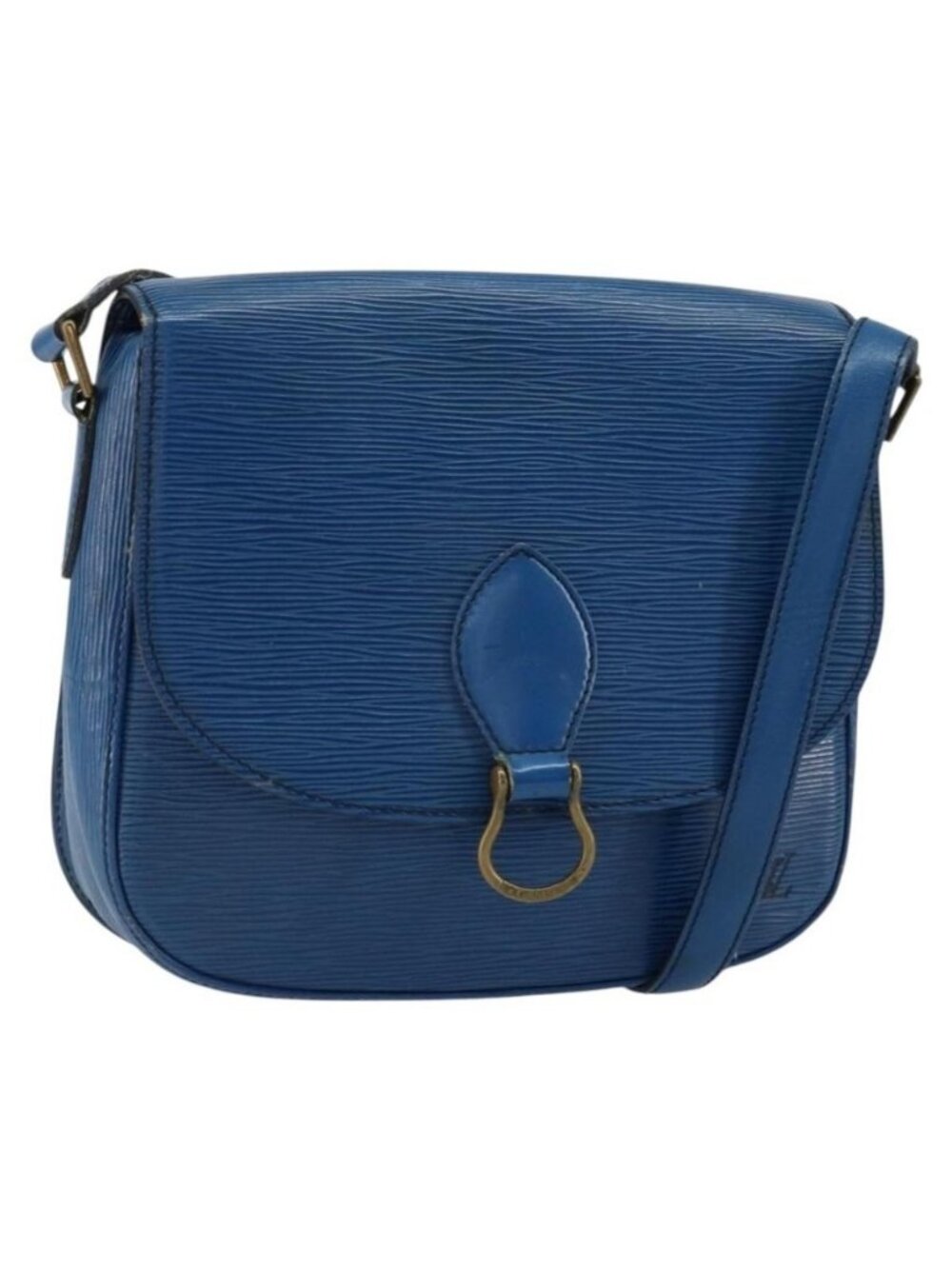 Authentic LOUIS VUITTON Epi Saint Cloud GM Shoulder Bag Toledo Blue M52195 LV